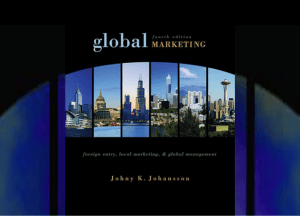Implementing Global Marketing Organizational Structures