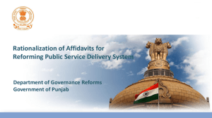 Self Attestation and Rationalization for reforming public services