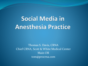 Social Media - CRNA for a day