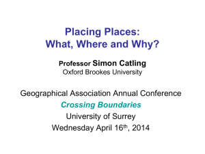 Placing Places - Geographical Association