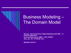 Business Modeling Domain Modeling