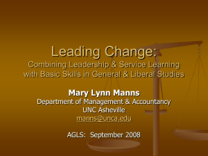 Leading Change: Combining Leadership & Service