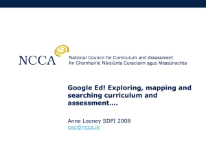 Google Ed? Curriculum Planning, NCCA