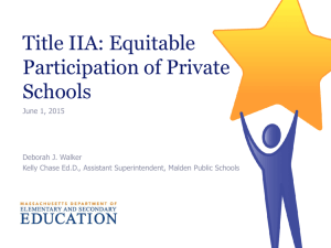 Private Schools Presentation (June 2015)