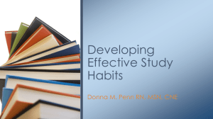 Developing Effective Study Skills Presentation