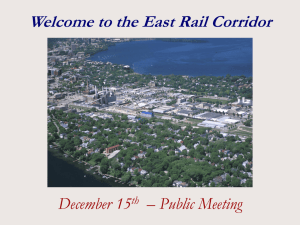 the East Rail Corridor December 15 th – Public