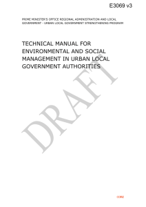TEMPLATE N o 2: Environmental and Social Management Plan