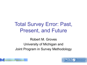 Total Survey Error: Past Present and Future