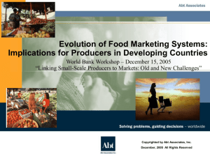 Evolution of Food Marketing Systems: Implications