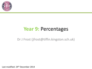 GCSE: Fractions & Percentages
