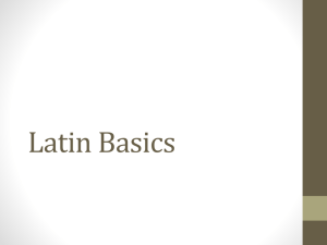 Latin Basics - Rossview Latin