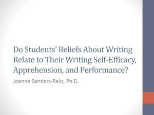 Do Students* Beliefs About Writing Relate to Their Writing Self