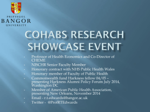 COHaBS Research Showcase event - Centre for Health Economics