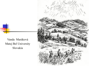 Specific features of Slovak Rural Tourism