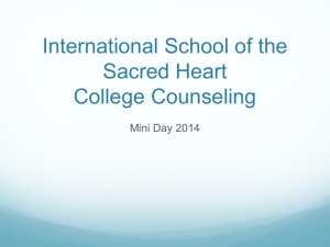 International School of the Sacred Heart College Counseling