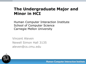 Masters in HCI - Human-Computer Interaction Institute