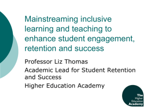 Mainstreaming inclusive learning and teaching to enhance student
