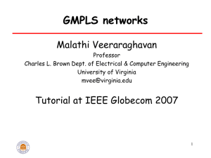 GMPLS networks - ECE Engineering, U.Va.