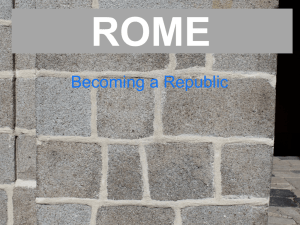 Rome - Beginnings of Republic