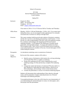 Proposed Course Syllabus - The University of Maine