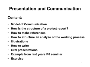 Presentation and Communication