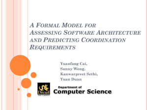 A Formal Model for Assessing Software Architecture and Predicting