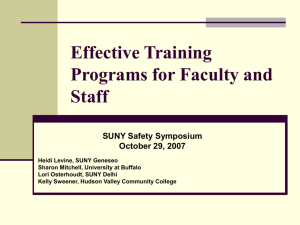 Effective Training Programs for Faculty and Staff