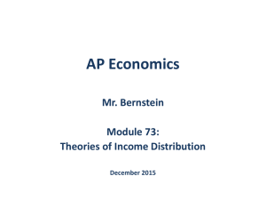 Module 73 - Theories of Income Distribution