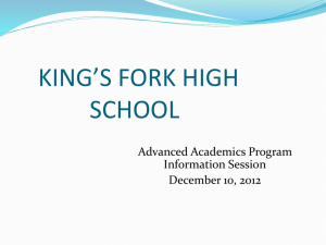 2012-2013 Advanced Academics Program Slide Revised