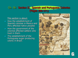 (Section II): Spanish and Portuguese Colonies