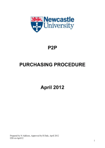 Purchasing Procedures - Newcastle University