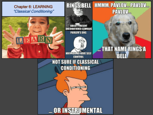 Chapter 6: LEARNING *Classical Conditioning*