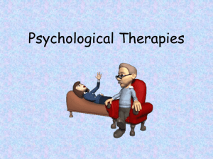 Psychological Therapies - AP Psychology Community