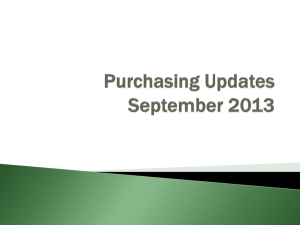 Purchasing Updates - Valdosta State University