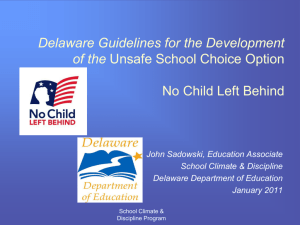 Unsafe Schools Choice Option - Delaware Department of Education
