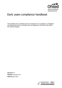 Part 1. Ofsted's compliance and enforcement work – an