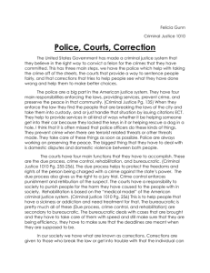 Police, Courts, Correction