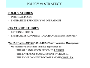 intro to strategic management and planning