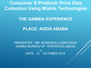Consumer and Producer Price DAta Colection Using Mobile
