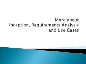 Lecture 4: More about inception, requirements and use cases