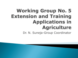 Extension and Training Application in Agriculture