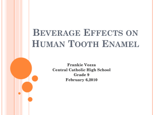 FRANK VOZZA beverage effects on enamel presentation slides