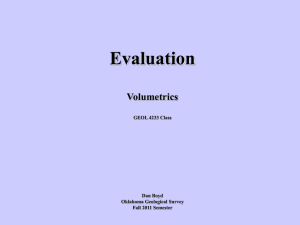 Volumetrics - Oklahoma Geological Survey