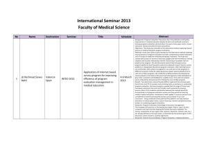 International Seminar 2013 Faculty of Medical Science