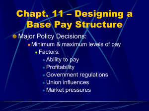 Chapt. 11 – Designing a Base Pay Structure