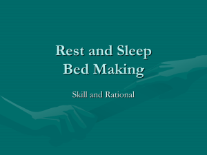 Bed Making - Faculty Web Pages