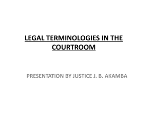 legal termnologies in the courtroom