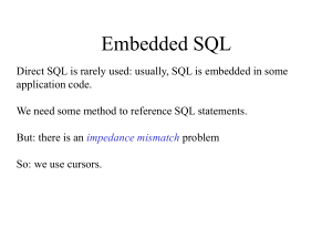 Embedded SQL and Datalog