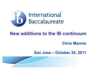 New additions to the IB continuum