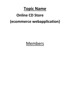 Online CD Store Website